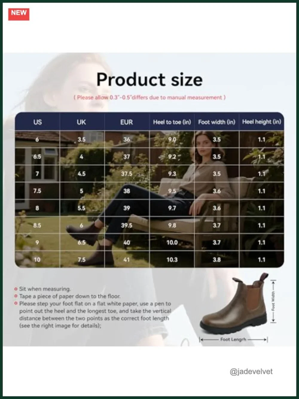 Faux Leather Chelsea Ankle Boots for Women Waterproof Slip-On Hiking